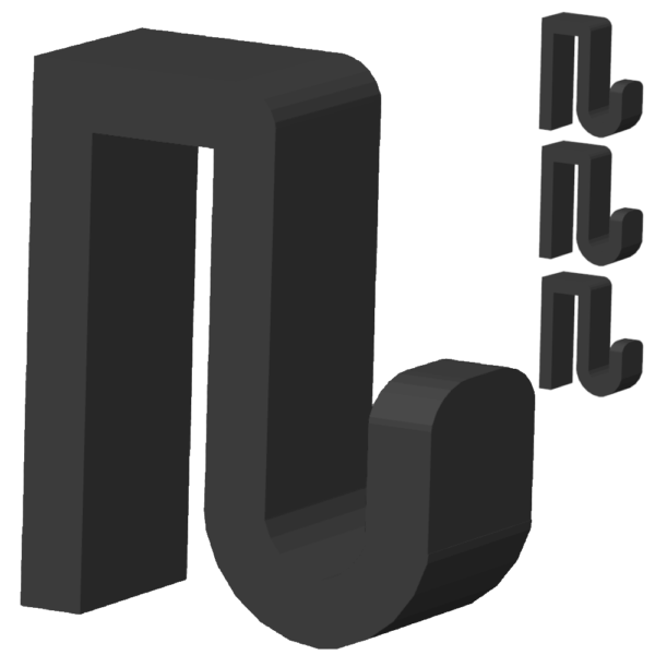 Wieszaki na grzejnik 10mm elegancki 4szt.