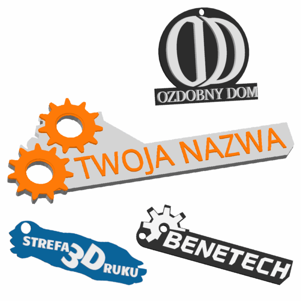 Brelok firmowy z logo – personalizowany na zamówienie